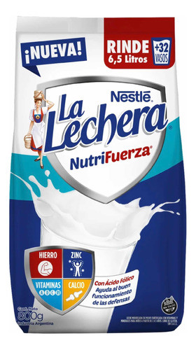2 Leche En Polvo La Lechera Nestle 800g Nutrifuerza Sin Tacc 0