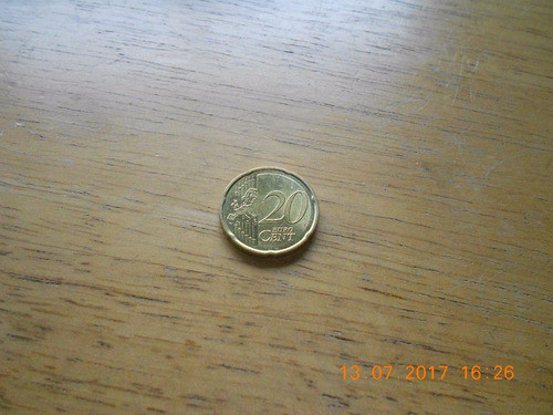Euro España Moneda De 20 Centavos Año 2016 1