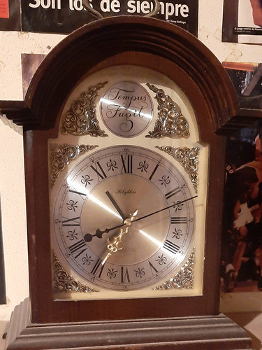 Reloj Antiguo De Chimenea Mesa Tempus Fugit Japonés C/bronce 0
