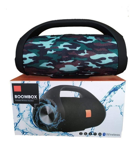 Caixa De Som Boombox Bluetooth Portátil 22 Cm 0