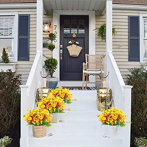 Flores Falsas Artificiales, 6 Paquetes De Flores Daisy Mums 0