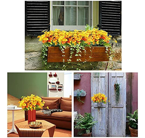 Flores Falsas Artificiales, 6 Paquetes De Flores Daisy Mums 1