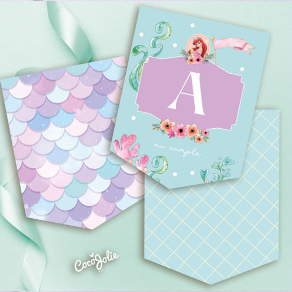 Kit Imprimible La Sirenita Ariel, Editable En Pdf 1