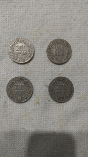 4 Moedas De 200 Réis De 1932 Mbc Cuproniquel 0