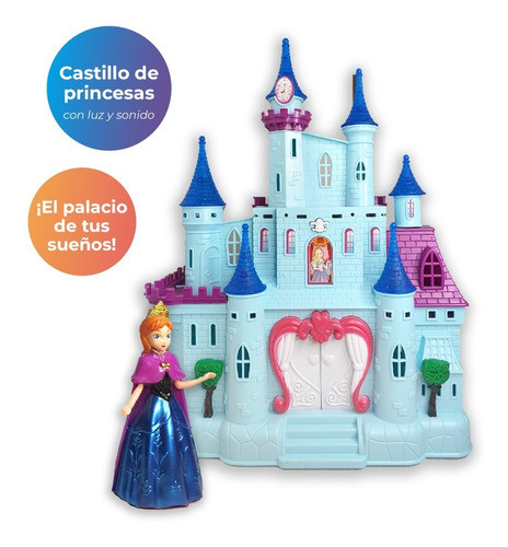 Castillo Princesas Con Luz/sonido Y Accesorios Simil Frozen 1