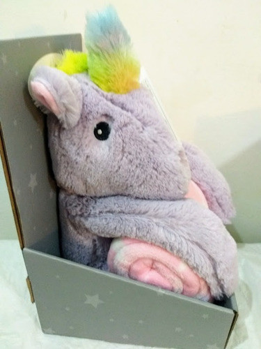 Manta 100x70  Con Peluche  Unicornio  Llega Hoy G 1