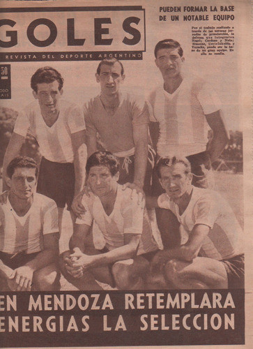 Revista Goles Nº 549 Año 1959  Selec. Nacional - Angelillo 0