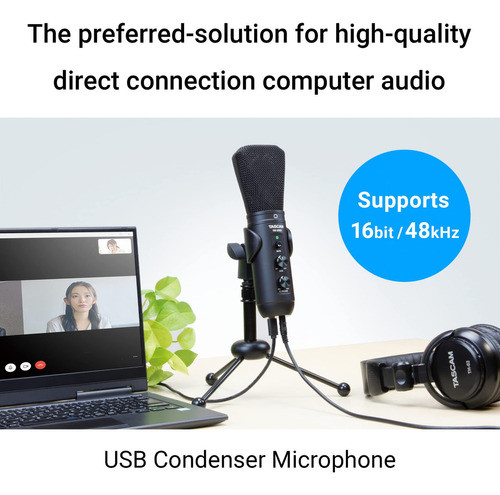 Tascam Microfono Condensador Usb Tm-250u Para Podcasting, Co 1