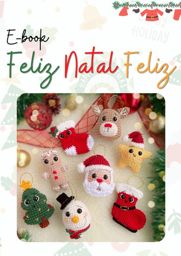 Patrones Amigurumis. Adornos Navideños X8, En Portugués. 0