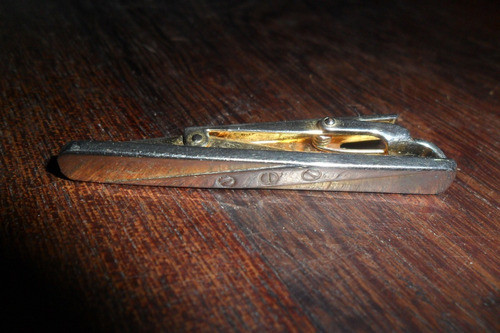Antiguo Trabacorbata Plateado Cocodrilo Cadena Seguro 1 0