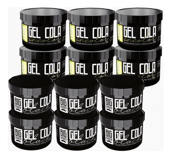 Gel Cola Big Barber 300g Meio A Meio Fardo Com 12 Unidades 0