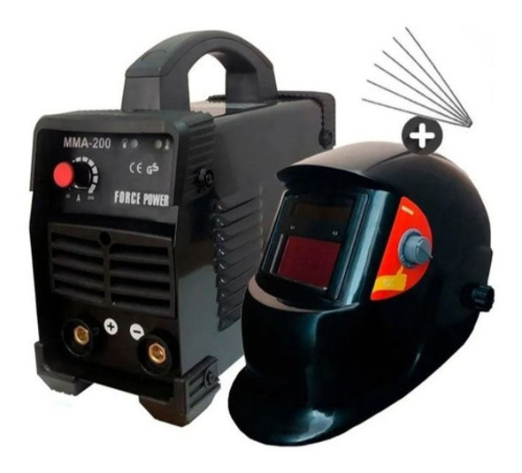 Soldadora Soldadura Eléctrica + Careta Fotosensible 200 Amp 0