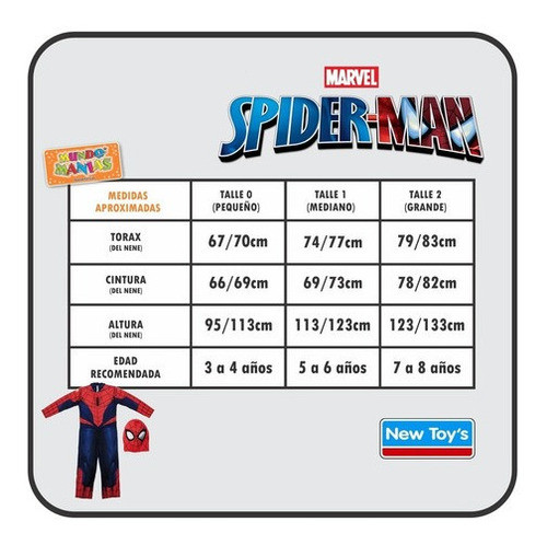 Disfraz Niños Superhéroes Spiderman Nuevo Modelo Traje 1