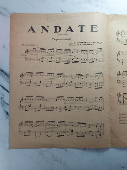 Antiguas Partituras Tango. Andate. Lote De 8. Ian 918 0