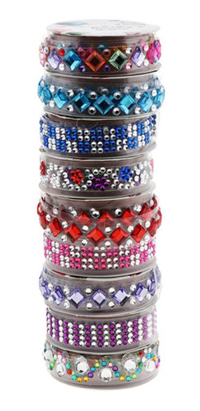 Fita De Strass Auto-adesiva 2 Rolo Cristal Bling Stiers 0