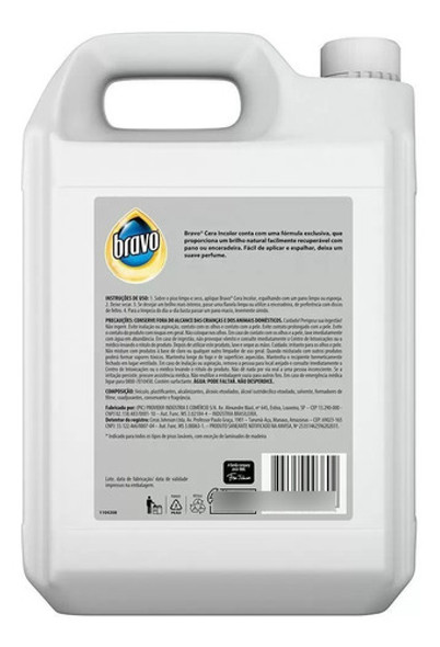 Cera Líquida Bravo Incolor Classic 5 Litros 1