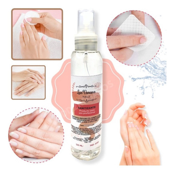 Sanitizante Antiséptico Uñas Manicuria Profesional 125ml 0