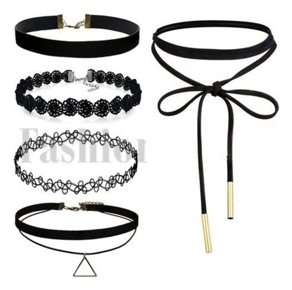 Terciopelo Negro Gargantilla Collar Encaje Gargantilla Tatto 1