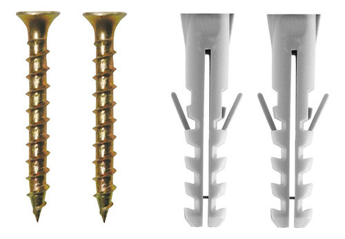 Tarugo N6 Sin Tope + Tornillo Fix 4 X 30 X 500 Un 1