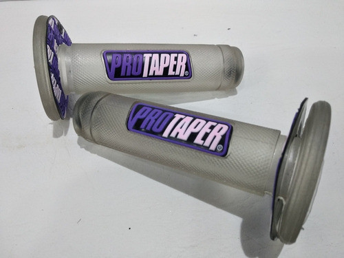 Puños Pro Taper Transparente Fume Y Violeta Premium 0