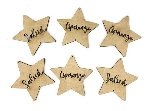 Atrapasueños Estrellas Con Frases Fibrofácil 20cm X5 Oferta! 1