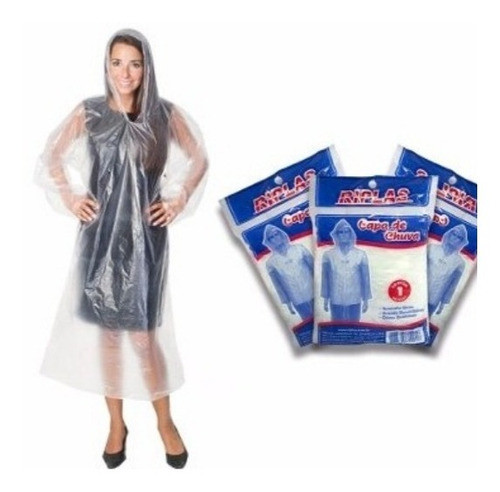 Capa P/ Chuva Descartavel Riplas C/50 Unidades 0