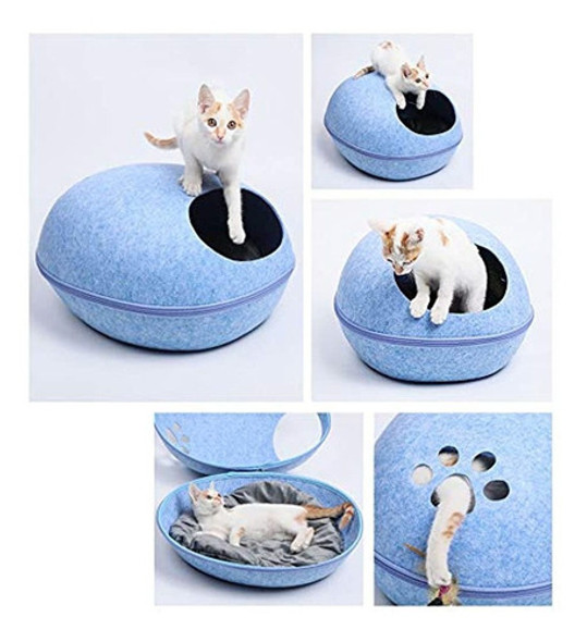 Decdeal Cat Dog Cave Bed Carpa Casa Cama Para Mascotas Autoc 1