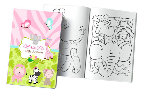 40 Libritos Personalizados Colorear Pintar Souvenir 7x10 Cm 0