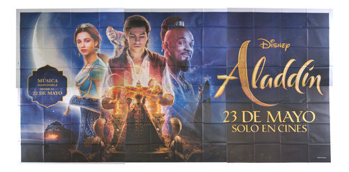 Aladdin Afiche Gigante Original Cine Will Smith Guy Ritchie 0