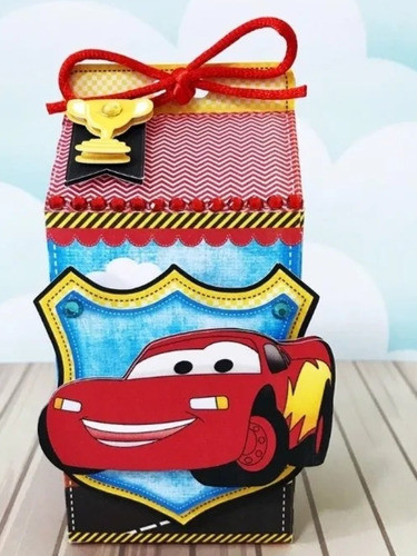 22 Cajitas Milk Box En 3d De Cars 1