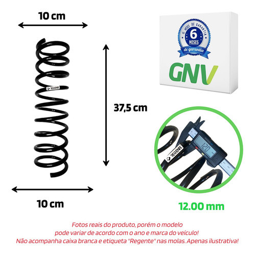 Par Molas Traseiras Reforçadas Gnv Gol G4 2006 2007 2008 1