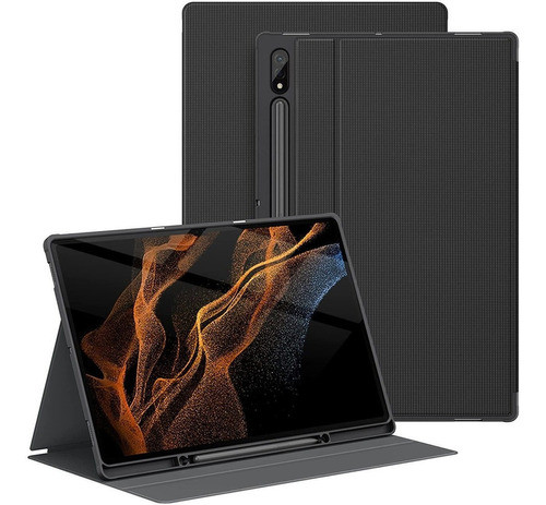 Funda Galaxy Tab S8 Ultra 2022 Soke Soporte P/lapiz Negro 0
