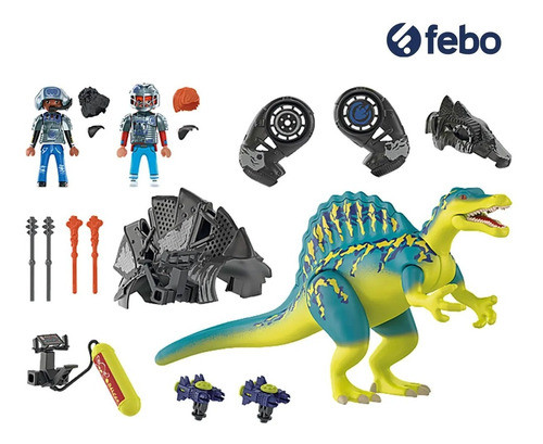 Spinosaurus Doble Poder De Defensa Playmobil 46 Pzs Febo 1