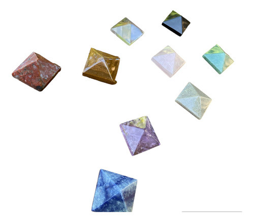 Cristal Pirâmides  Reiki Kit 10 Peças  2,5cm . 1