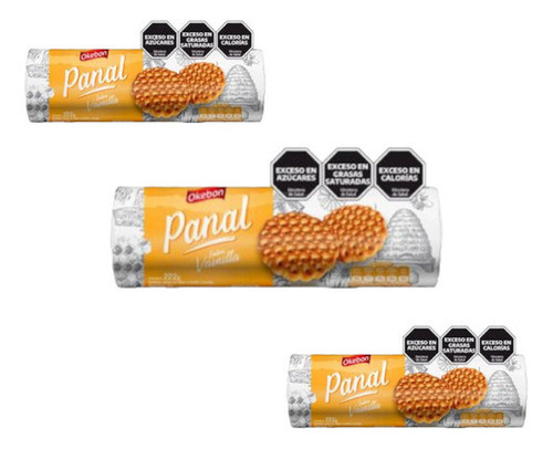 Galletitas Panal Vainilla 222g (pack 3 Unidades) 0