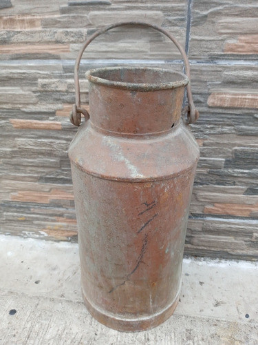 Antiguo Tarro Tacho Cremero Lechero Chico Decoración Hierro 0
