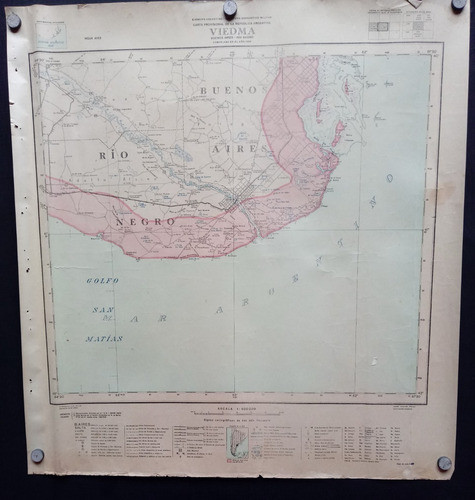 Mapa Viedma Buenos Aires Río Negro Enero 1953 0