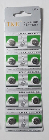 Pila Ag3 X 10 Unid 392 Lr41 G3 7,9x3,6mm $om 0