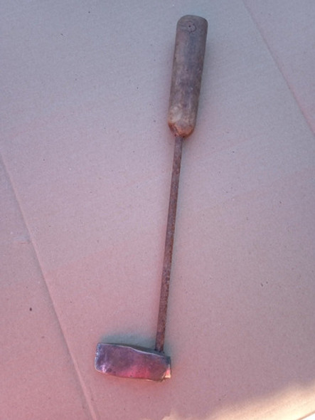 Soldador Antiguo Pará Estaño Mango De Madera 0