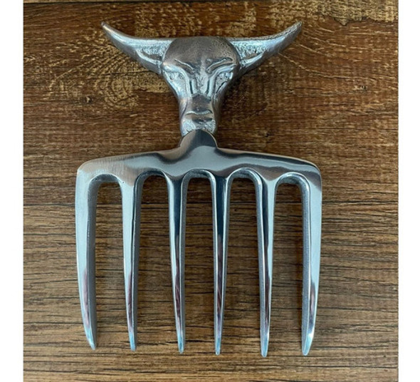 Garfo 6 Dentes Gourmet Para Churrasco Alumíniopolido 1