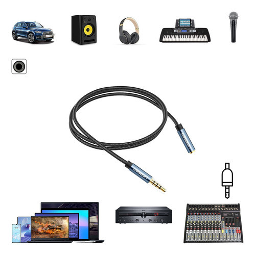 Cable Extensión Auricular + Mic 3,5mm 4 Contactos / Ugreen 1