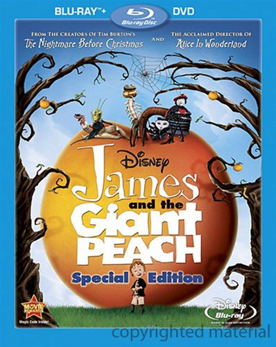 Blu-ray + Dvd James & The Giant Peach Jim Y Durazno Gigante 0