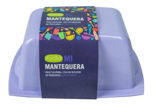 Mantequera Plastico Tapa Linea Pastel Con Medidor Pack X10 1