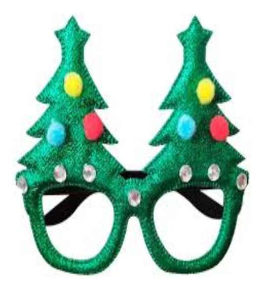 Lentes Glitter Arbolito De Navidad 1