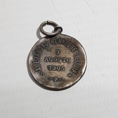 Antigua Medalla Bautismo Leloir 1905 7 De Agosto Mag 60125 1