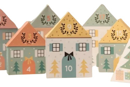 Calendario De Navidad Forma De Ciudad Pastel Para Imprimir 0