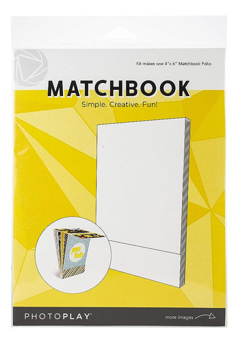 Photoplay Paper Photoplay Matchbook 4 X6 -blanco, 6 Páginas 0