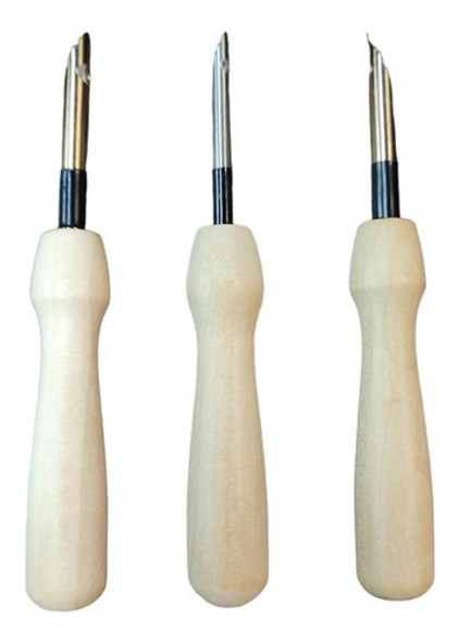 Aguja Bordado Lana Gruesa X 3 Unidades, Mango Madera Juki 0 Aguja Bordado Lana Gruesa X 3 Unidades, Mango Madera Juki 0