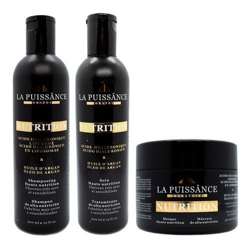 La Puissance Argan Shampoo Acondicionador Máscara Pelo Seco 0