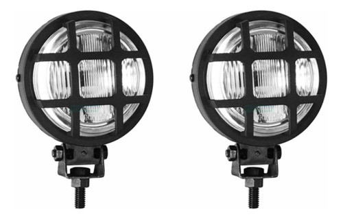 Par Farol Milha Redondo Com Grade 92 Mm Farol Universal Adpt 0